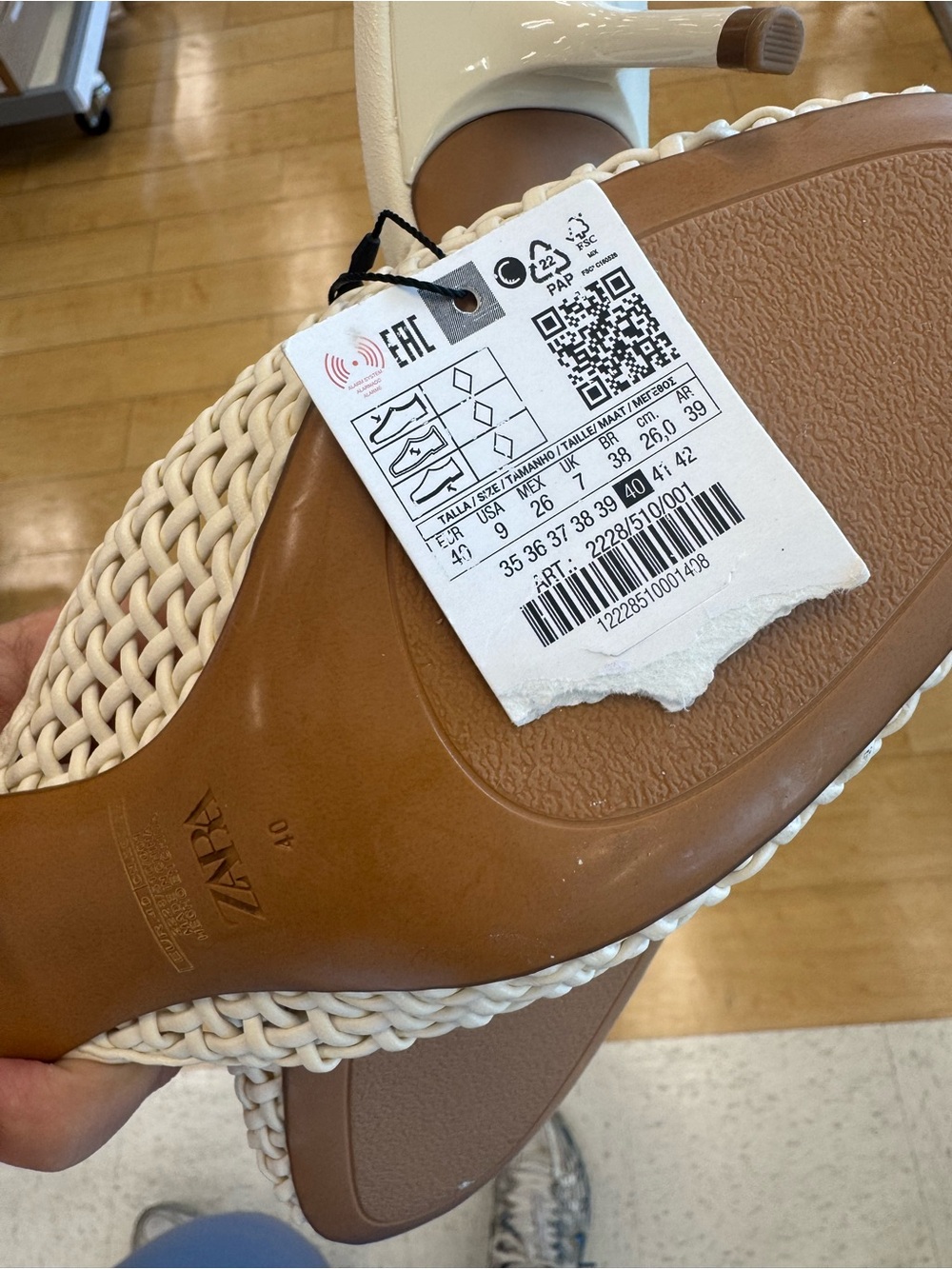 RARE Zara Woven Heeled Mules - Picture 4 of 6